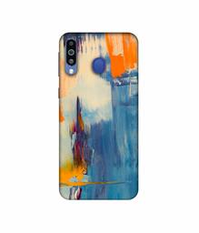 Amazon Brand - Solimo Designer Multicolor Brush Texture 3D Printed Hard Back Case Mobile Cover for Samsung Galaxy M21