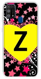 Amazon Brand - Solimo Designer Multicolor Heart Pattern Alphabet-Z Printed Soft Back Case Mobile Cover for Samsung Galaxy M31