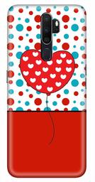 Amazon Brand - Solimo Designer Heart Design 3D Printed Hard Back Case Mobile Cover for Oppo A5 (2020)