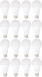 AmazonBasics 100 Watt Equivalent, Soft White, Non-Dimmable, A21 LED Light Bulb | 16-Pack