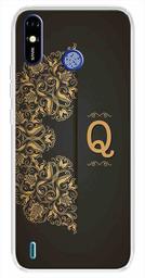 Amazon Brand - Solimo Designer Multicolor Black Pattern Alphabet-Q Printed Soft Back Case Mobile Cover for Tecno Spark Go Plus