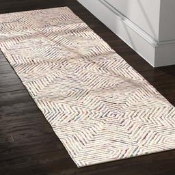 Amazon Brand – Rivet Geometric Wool Runner Rug, 2' 6