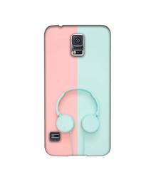 Amazon Brand - Solimo Designer Head Phone 3D Printed Hard Back Case Mobile Cover for Samsung Galaxy S5 i9600