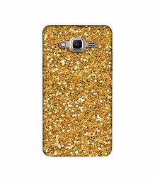 Amazon Brand - Solimo Designer Golden Sparkle 3D Printed Hard Back Case Mobile Cover for Samsung Galaxy J2 Prime