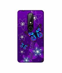 Amazon Brand - Solimo Designer Butterflies 3D Printed Hard Back Case Mobile Cover for Nokia 6.1 Plus