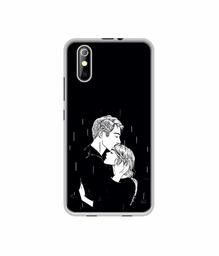 Amazon Brand - Solimo Designer Couples Standing in Rain UV Printed Soft Back Case Mobile Cover for iKall K200