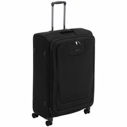 AmazonBasics Premium Valise souple et extensible à roulettes pivotantes avec serrure TSA intégrée 74 cm, Noir