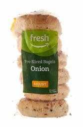 Fresh Brand – Onion Pre-Sliced Bagels, 21 oz (6 ct) FROZEN