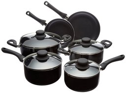 AmazonBasics 10-Piece Nonstick Cookware Set