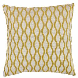 Amazon Brand – Rivet Mid-Century Wave Throw Pillow - 17 x 17 Inch, Lemon