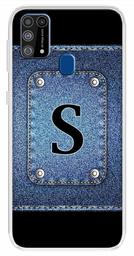 Amazon Brand - Solimo Designer Multicolor Button Jeans Alphabet-S Printed Soft Back Case Mobile Cover for Samsung Galaxy M31