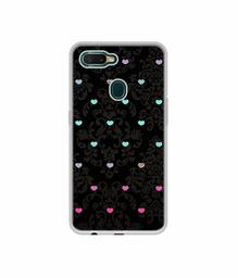 Amazon Brand - Solimo Designer Heart Texture UV Printed Soft Back Case Mobile Cover for Oppo A7