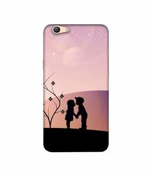 Amazon Brand - Solimo Designer Kiss-ing Couple 3D Printed Hard Back Case Mobile Cover for Oppo F1s