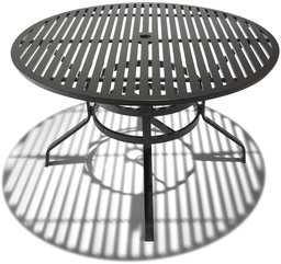 Strathwood Grand Isle 48-Inch Round Dining Table with Umbrella Hole