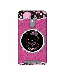 Amazon Brand - Solimo Designer Kitty with Glitter UV Printed Soft Back Case Mobile Cover for Micromax Canvas Evok Power Q4260