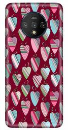 Amazon Brand - Solimo Designer Heart Pattern Design 3D Printed Hard Back Case Mobile Cover for OnePlus 7T