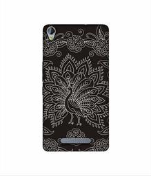 Amazon Brand - Solimo Designer White Peacock Rangoli 3D Printed Hard Back Case Mobile Cover for Micromax Canvas Juice 3Plus Q394