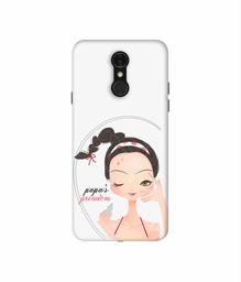 Amazon Brand - Solimo Designer Papa's Princess 3D Printed Hard Back Case Mobile Cover for LG Q7