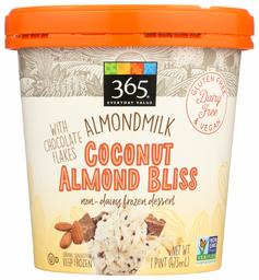 365 Everyday Value, Almondmilk Coconut Almond Bliss Non-Dairy Dessert, 1 pint, (Frozen)