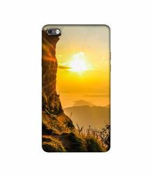 Amazon Brand - Solimo Designer Mountan Side Sun View 3D Printed Hard Back Case Mobile Cover for Micromax Canvas Sliver 5 Q450