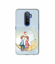 Amazon Brand - Solimo Designer Couple Sitting On Moon 3D Printed Hard Back Case Mobile Cover for Oppo Reno Ace/Realme X2 Pro