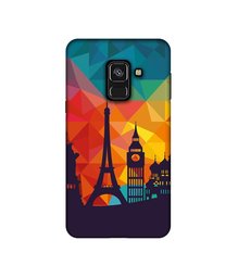 Amazon Brand - Solimo Designer Colored Paris UV Printed Soft Back Case Mobile Cover for Samsung Galaxy A8 Plus