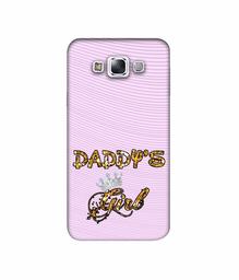 Amazon Brand - Solimo Designer Daddy's Girl in Glitter Pattern 3D Printed Hard Back Case Mobile Cover for Samsung Galaxy E7