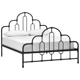 Amazon Brand – Stone & Beam Industry French Metal King Bed with Headboard, 79.5