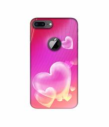 Amazon Brand - Solimo Designer Heart Abstract 3D Printed Hard Back Case Mobile Cover for Apple iPhone 8 Plus (with Logo Cut)