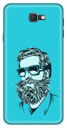 Amazon Brand - Solimo Designer Beard Man Blue 3D Printed Hard Back Case Mobile Cover for Samsung Galaxy J7 Prime