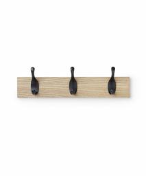 AmazonBasics Perchero de pared, 3 ganchos modernos, natural
