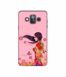 Amazon Brand - Solimo Designer Lady Vector Pattern 3D Printed Hard Back Case Mobile Cover for Samsung Galaxy J7 Duo