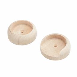 AmazonCommercial Rod Holder Closet Pole Socket, Wood, 3-Pack