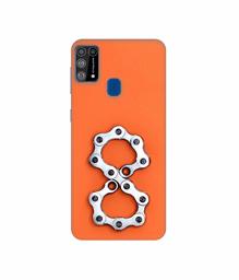 Amazon Brand - Solimo Designer Number Eight 3D Printed Hard Back Case Mobile Cover for Samsung Galaxy M31