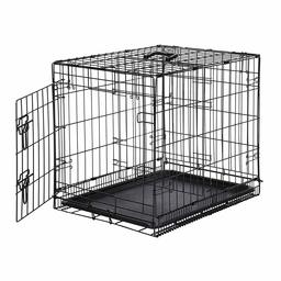 AmazonBasics Single Door Folding Metal Cage Crate For Dog or Puppy - 24 x 18 x 20 Inches