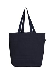 Eono Canvas Large Tote Bag Cotone Riutilizzabile Borse Spesa Eco-Friendly Alimentari Spalla Sacchi di Juta Cotone per Le Donne, Uomini, Ragazze Borse - Pianura Blu Navy | 0503