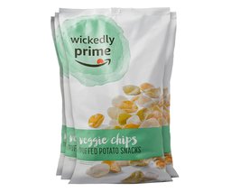 Wickedly Prime Veggie Chips, Puffed Potato Snacks, 14 Ounce (Pack of 4)