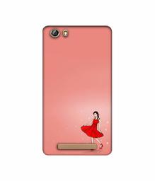 Amazon Brand - Solimo Designer Red Dress Lady 3D Printed Hard Back Case Mobile Cover for Gionee Marathon M5 lite