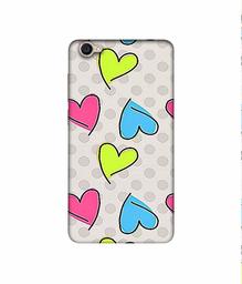 Amazon Brand - Solimo Designer Multicolor Heart 3D Printed Hard Back Case Mobile Cover for Vivo Y55L