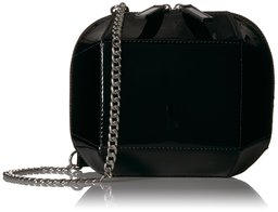 The Fix Tiffni Geometric Hard Shell Chain Strap Crossbody Bag, black/metallic