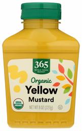 365 EVERYDAY VALUE Organic Yellow Mustard, 8 OZ