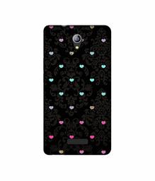 Amazon Brand - Solimo Designer Heart Texture 3D Printed Hard Back Case Mobile Cover for Micromax Canvas Pace 4G Q416