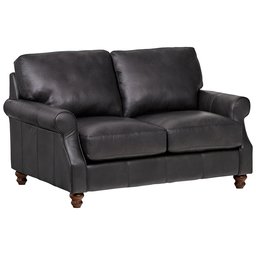 Amazon Brand – Stone & Beam Charles Classic Oversized Leather Loveseat, 63