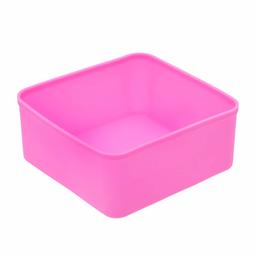 Amazon Brand - Solimo Square Silicone Cupcake Mould, Small, Pink