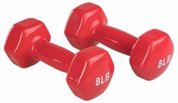 AmazonBasics Vinyl Dumbbells, 8 polen, set van 2