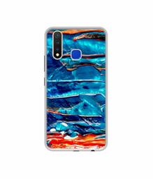 Amazon Brand - Solimo Designer Blue Oil Color UV Printed Soft Back Case Mobile Cover for Vivo U20