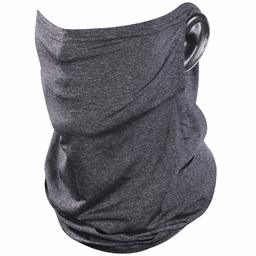 Neck Gaiter Ear Loops, Hissox Summer Cool Breathable Lightweight Balaclava Bandana Headwear Face Cover Scarf 1 Pcs Dark Grey