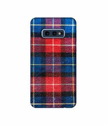 Amazon Brand - Solimo Designer Check Cloth 3D Printed Hard Back Case Mobile Cover for Samsung Galaxy S10e