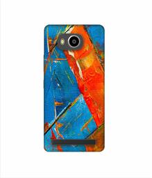 Amazon Brand - Solimo Designer Sky Blue and Orange Canvas 3D Printed Hard Back Case Mobile Cover for Lenovo A7700