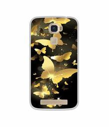 Amazon Brand - Solimo Designer Golden Butterfly Pattern UV Printed Soft Back Case Mobile Cover for Lyf Water 9